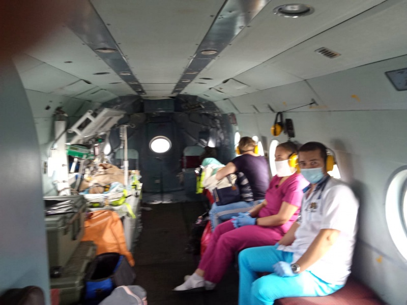 Вертолет санавиации доставил детей с тяжелыми травмами из Орска в Оренбург