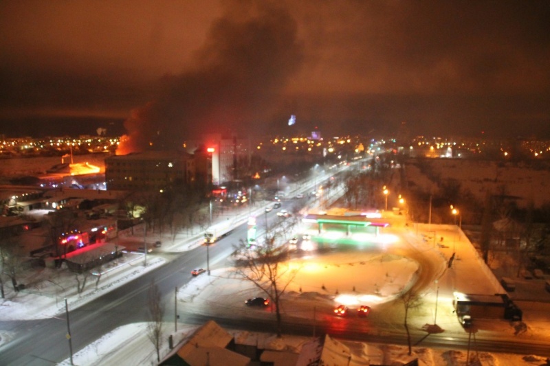 В Оренбурге сгорел склад пиротехники