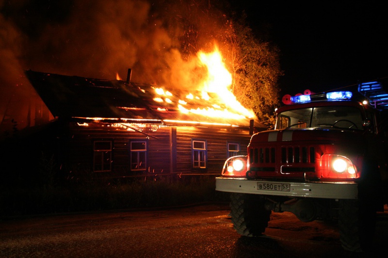 Крупный пожар в Оренбурге