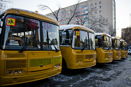 В регион поступили новые школьные автобусы