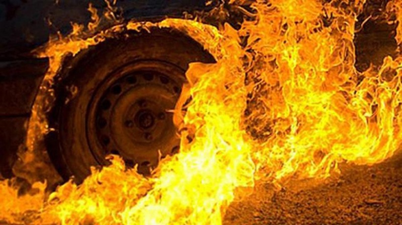 В Оренбурге сгорел автомобиль