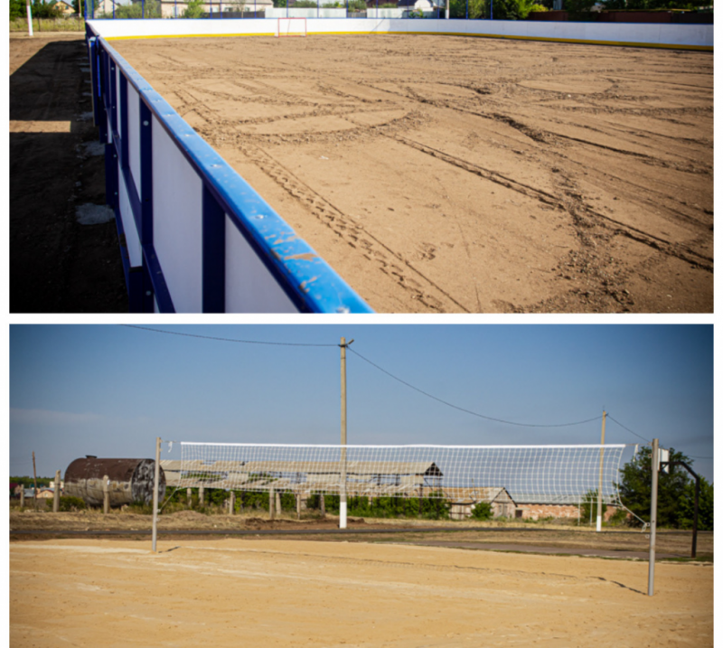 Новый хоккейный корт и площадка для пляжного волейбола появились в Оренбургском районе