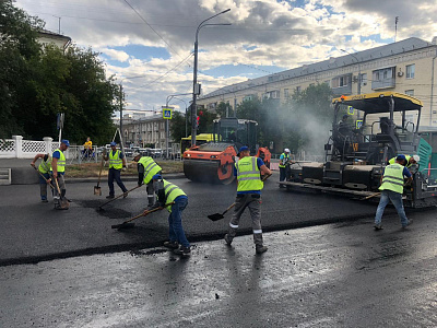 В Оренбурге ремонтируют улицу Маршала Г.К. Жукова